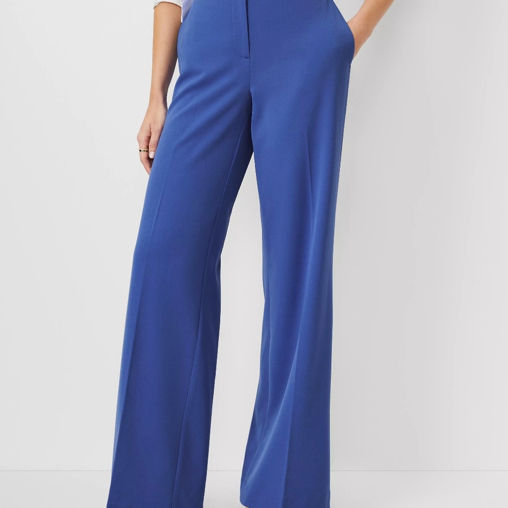 Ann Taylor Wide Leg Pant in Dazzling Blue
